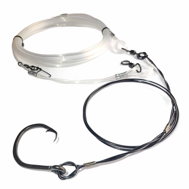  5' Shark Leader with Non Stainless Inline Circle Hook (15/0) :  Sports & Outdoors