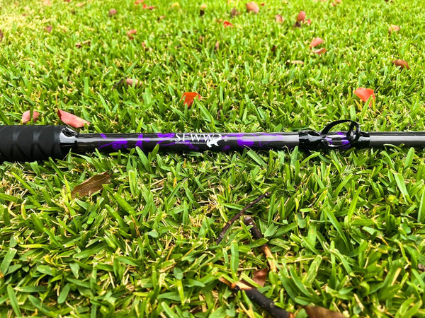 custom purple fishing rod Custom Marbled Land Based Shark Fishing (LBSF) Rods by Shark Fishing W – Terra Firma Tackle